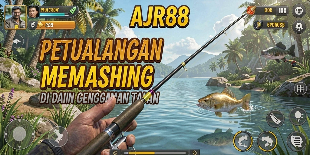 Tampilan gameplay <strong>AJR88</strong> yang mengasyikkan saat menangkap ikan.