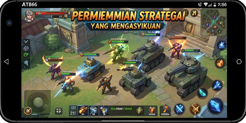 Screenshot AT866 menampilkan aksi strategi yang mendebarkan.