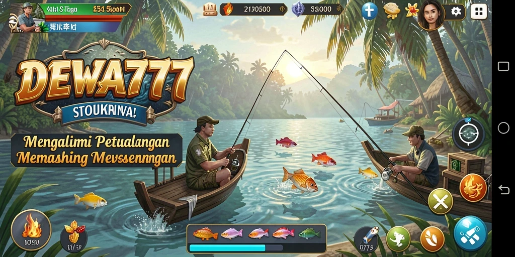 Tampilan menarik dari gameplay DEWA777 saat menangkap ikan.