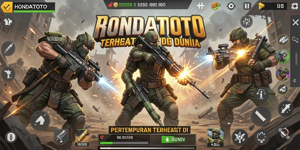 Screenshot dari gameplay menegangkan HONDATOTO dalam pertempuran Battle Royale.