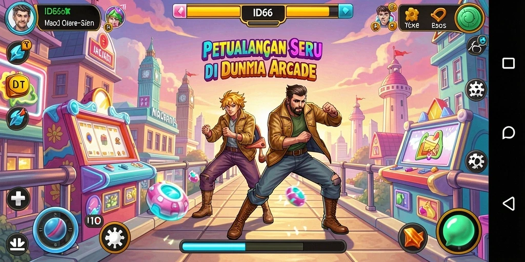 Tampilan gameplay yang seru dan penuh aksi di ID66.