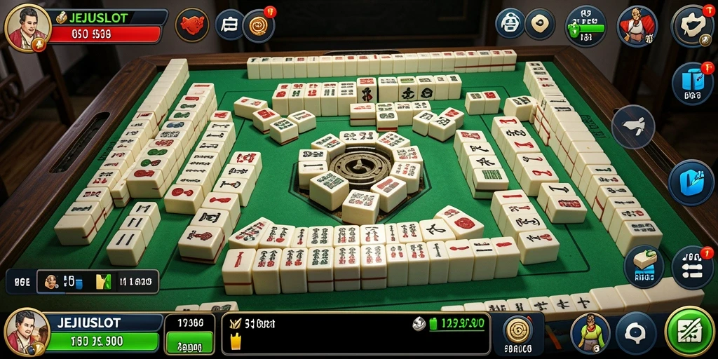 Tangkapan layar menampilkan serunya gameplay Mahjong di JEJUSLOT.