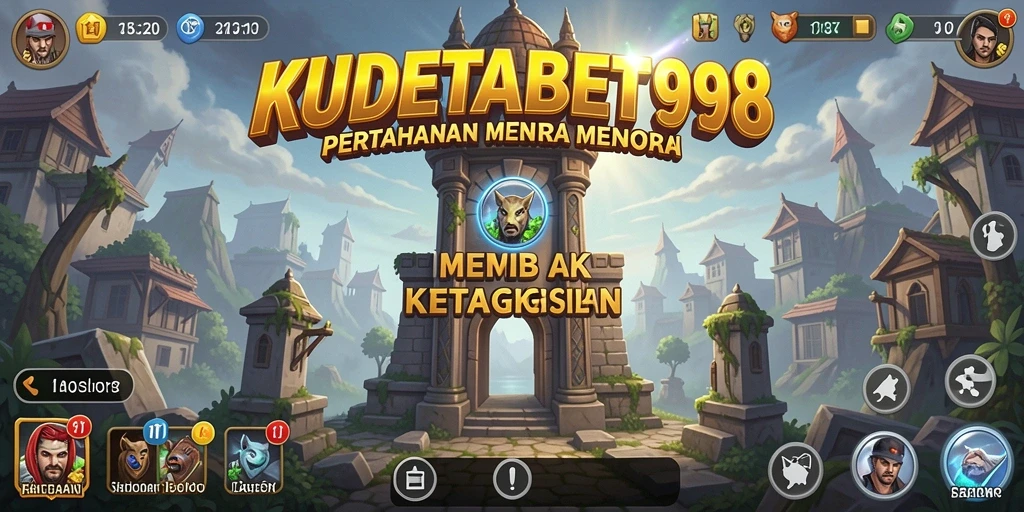 Tampilan gameplay yang seru dari KUDETABET98 dalam genre Tower Defense.