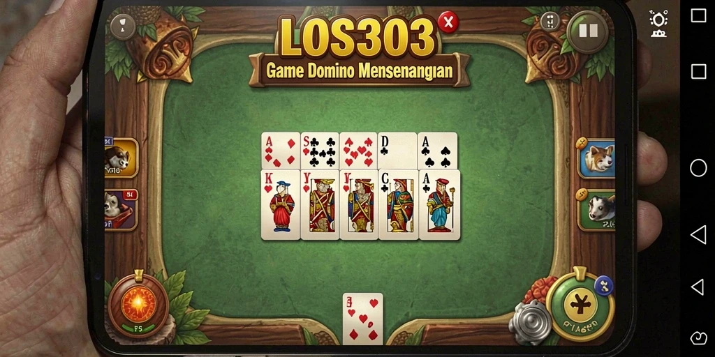Screenshot menunjukkan gameplay seru dalam permainan Domino.