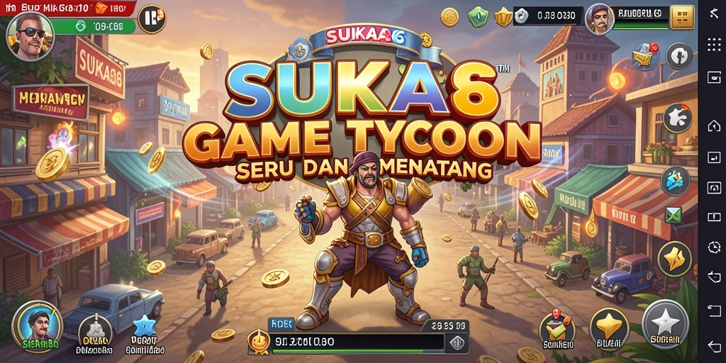 Tampilan gameplay seru di SUKA86 dengan perkembangan bisnis yang menantang.