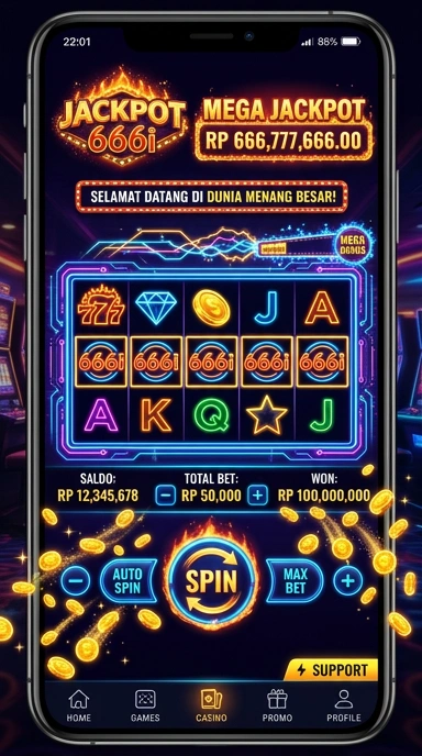 Tampilan utama aplikasi 666i dengan berbagai pilihan aplikasi menarik.